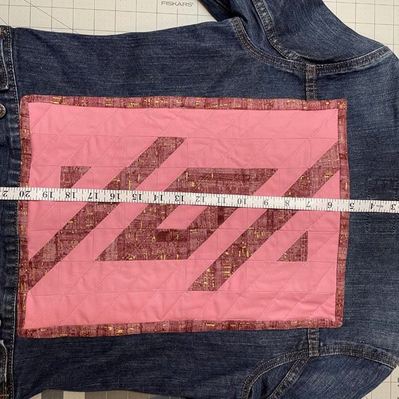 Denim Jacket with Original Patchwork Panel - Picture 9 of 13
